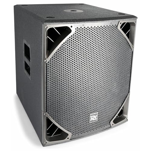 Power Dynamics PD618SA subwoofer Potente autoamplificado Grande de 18 Pulgadas, 700W Amplificador Clase-D entradas balanceadas y Crossover Integrado. Ideal para alquileres, Eventos y Fiestas