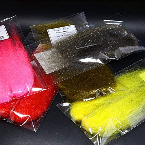 WellieSTR 10colors fly tying ghost hair fiber translucent highly mobile sparkle synthetic hair pike streamer flytying material