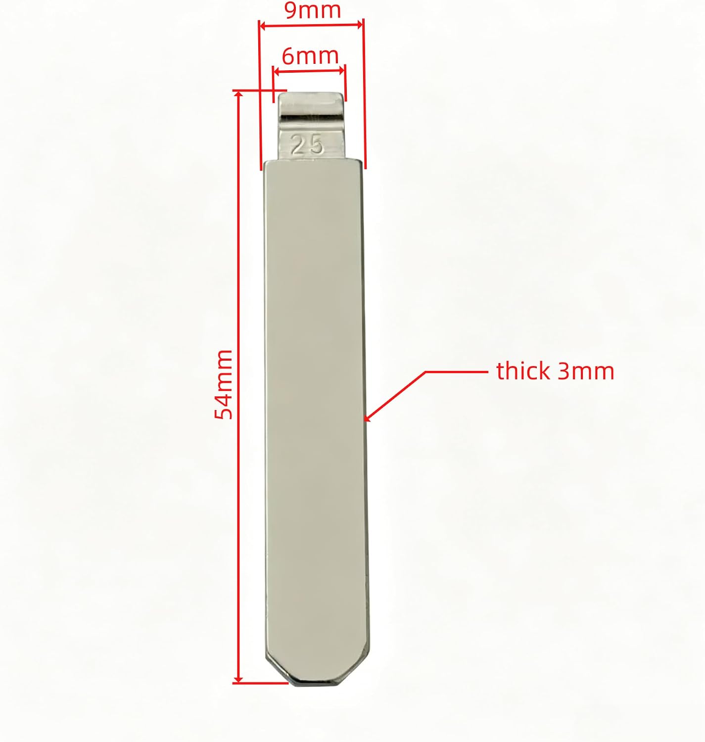 10pcs Uncut Remote Key Blades Compatible with Honda HO01、N66、ND-31