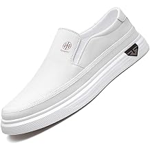 Trsorini Mens Casual Shoes Soft Comfortable Flat Lightweight Moccasin Classic Breathable Leather Mens Shoes