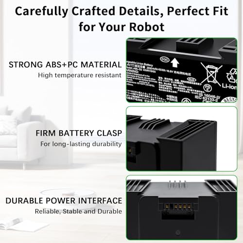 Image of 2800mAh ABL-D2 Battery Replacement for Roomba j7 j7+ i7 i7+ i8 i8+ i3 i3+ e5 e6 i4 i4+ i5 i5+ i6 i6+ j5 j5+ Series Compatible with ABL-D2 ABL-D2A ABL-D1 40.32Wh