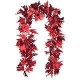 Herbst Ahornbl&auml;tter Girlande Weinrot | 175 cm