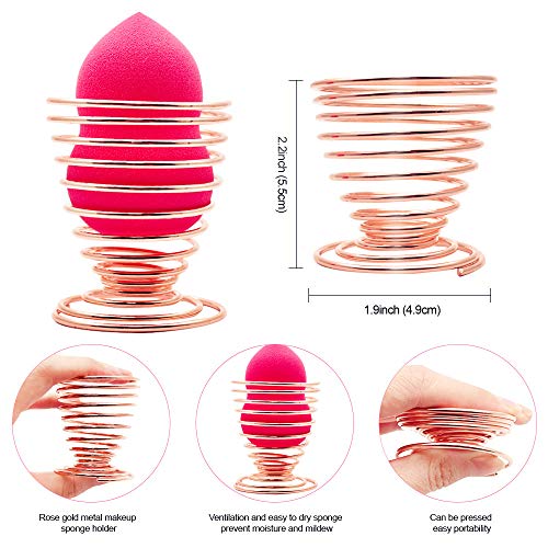 image for Molisaka 6 Pieces Makeup Sponge Blender Set, Egg/Oblique Olive/Gourd S