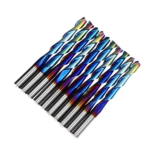 HEALEEP 10pcs CNC Milling Cutters Metric Ball Nose End Mills Tungsten Steel Bits Excellent Cutting Performance