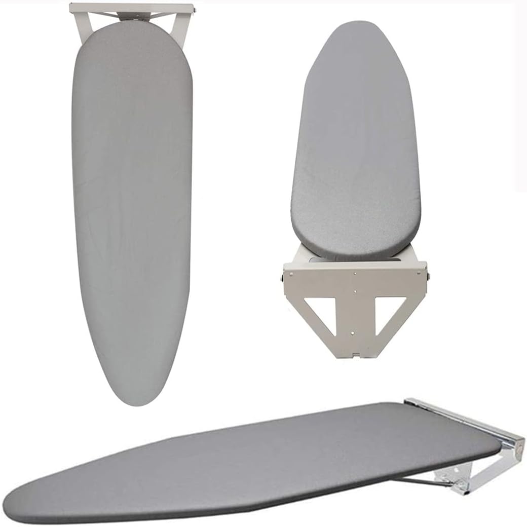 Nisorpa Wall Mounted Ironing Board, Fold Down Ironing Board with Heat