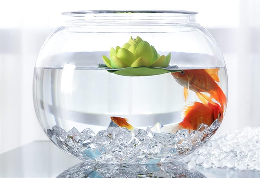 Amazon | 金魚鉢 丸型金魚鉢 高プラスチック透明アクリル 観葉植物