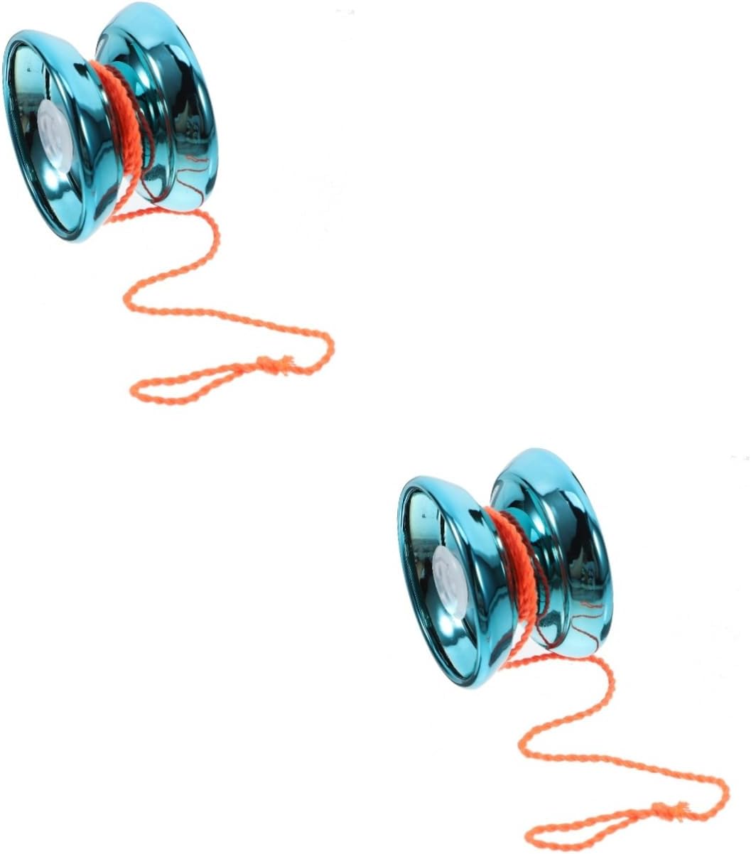 Vaguelly 2 Sets Yo-yo Outside Toys Yoyo Toys Ball Plaything Fingertip Ball Yoyo Balls Toys Beginner Yoyo Balls Outdoor Toy Ball Toy Sky-blue Aluminum Alloy