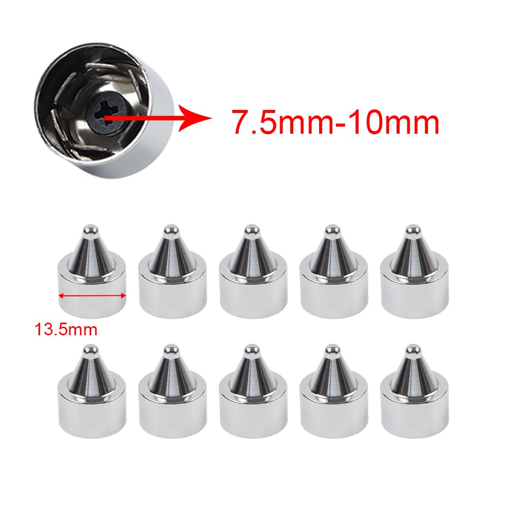 10PCS CNC Chrome Inner 11mm Schrauben Motor Bolt Topper Caps - Foto 9