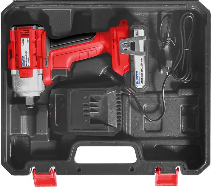 Kunzer 7ASS02 Akku-Schlagschrauber 1/2 Zoll Antrieb, Lithium-Akku