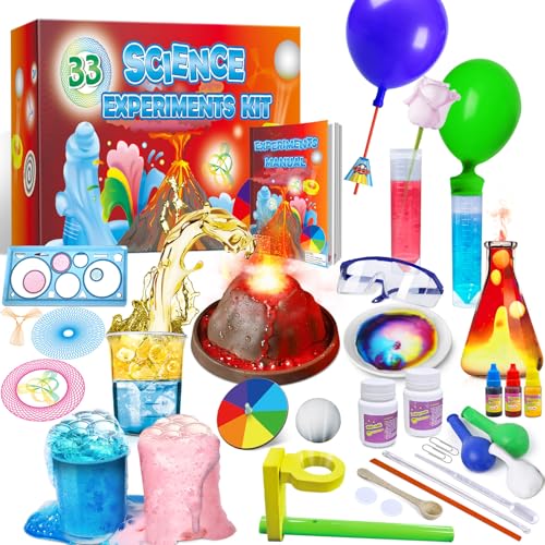 UNGLINGA 33 Experimente Science Kit für Kinder, Chemie-Set Wissenschaft Projekt STEM Spielzeug für Jungen Mädchen Lernen Bildungsgeschenke