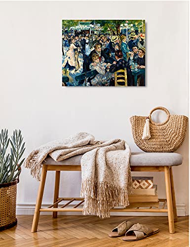 Decorarts - Bal Du Moulin De La Galette, Pierre-Auguste Renoir Art Reproduction. Giclee Canvas Prints Wall Art For Home Decor 20X16 #TOP2