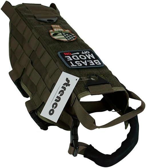 Tactical Training Dog Vest Harness (Green, Small)