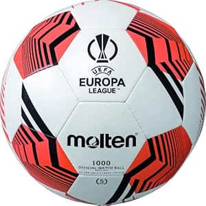 UEFA Europa League UEL officieel voetbal, wit/oranje/zwart, model: 1000, maat 4