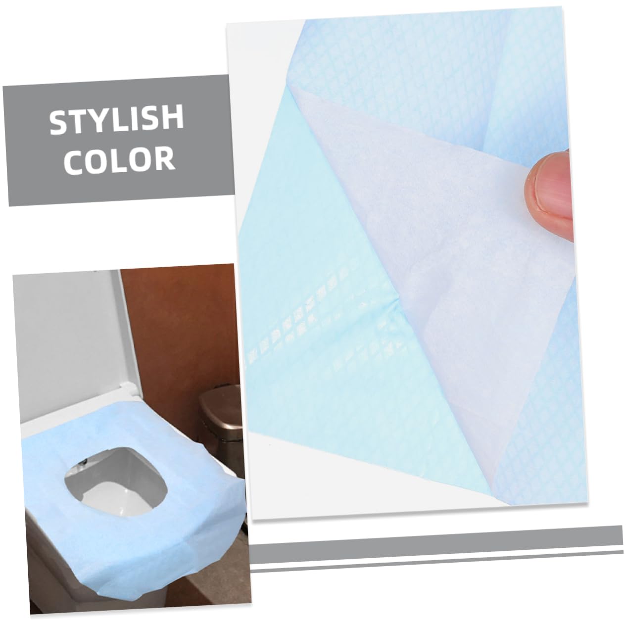 Gogogmee Seats Cover for Pregnant 30pcs Disposable Mats Portable Travel Toilet Pad 40cmx60cm Blue Skin-Friendly