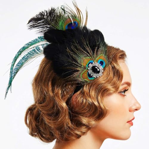Reaky Boho fjäder pannband fjäder hårband indisk påfågel huvudbonad hårtillbehör för kvinnor