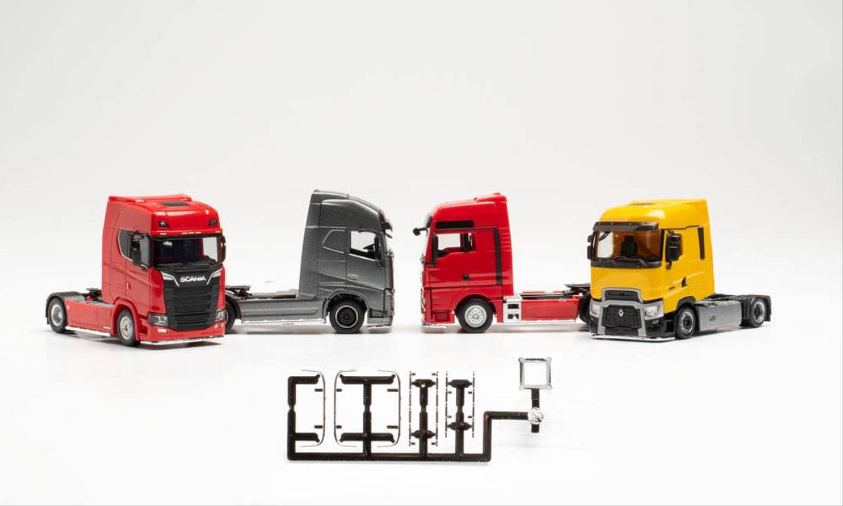 herpa - Accessories Lowbar and Sidebar for tractors with chassis cladding, chrome (f. 6 tractors) - (content 3 pieces)