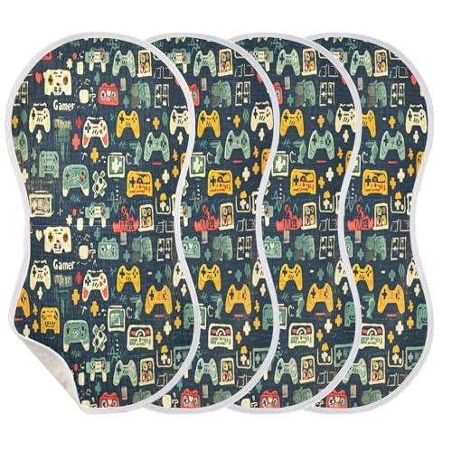Kigai Gamepad Baby Burp Cloths Extra Soft and Absorbent Burping Rags Cotton Burping Clothes Baby Washcloths for Newborn Boys Girls - 1 Pack3