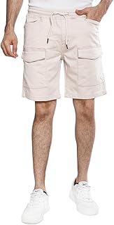 شورت فضفاض طويل برباط للإغلاق للرجال من كوب، مقاس 32، لون بيج، موديل 1500098