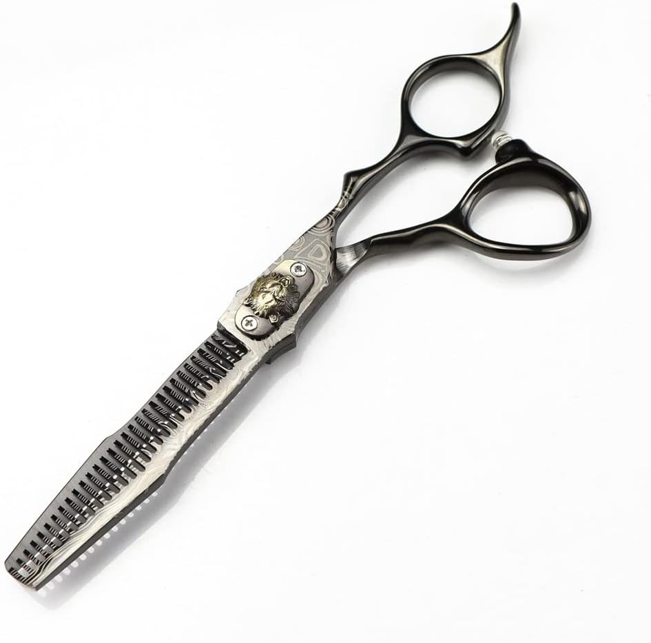 Hair Cutting Shears Professional Hair Cutting Shears 6inch Professional Upscale Tiger Head Black Scissor Hair Scissors Cutting Barber Haircut Thinning Shears Hairdresser Scissors C Thinning