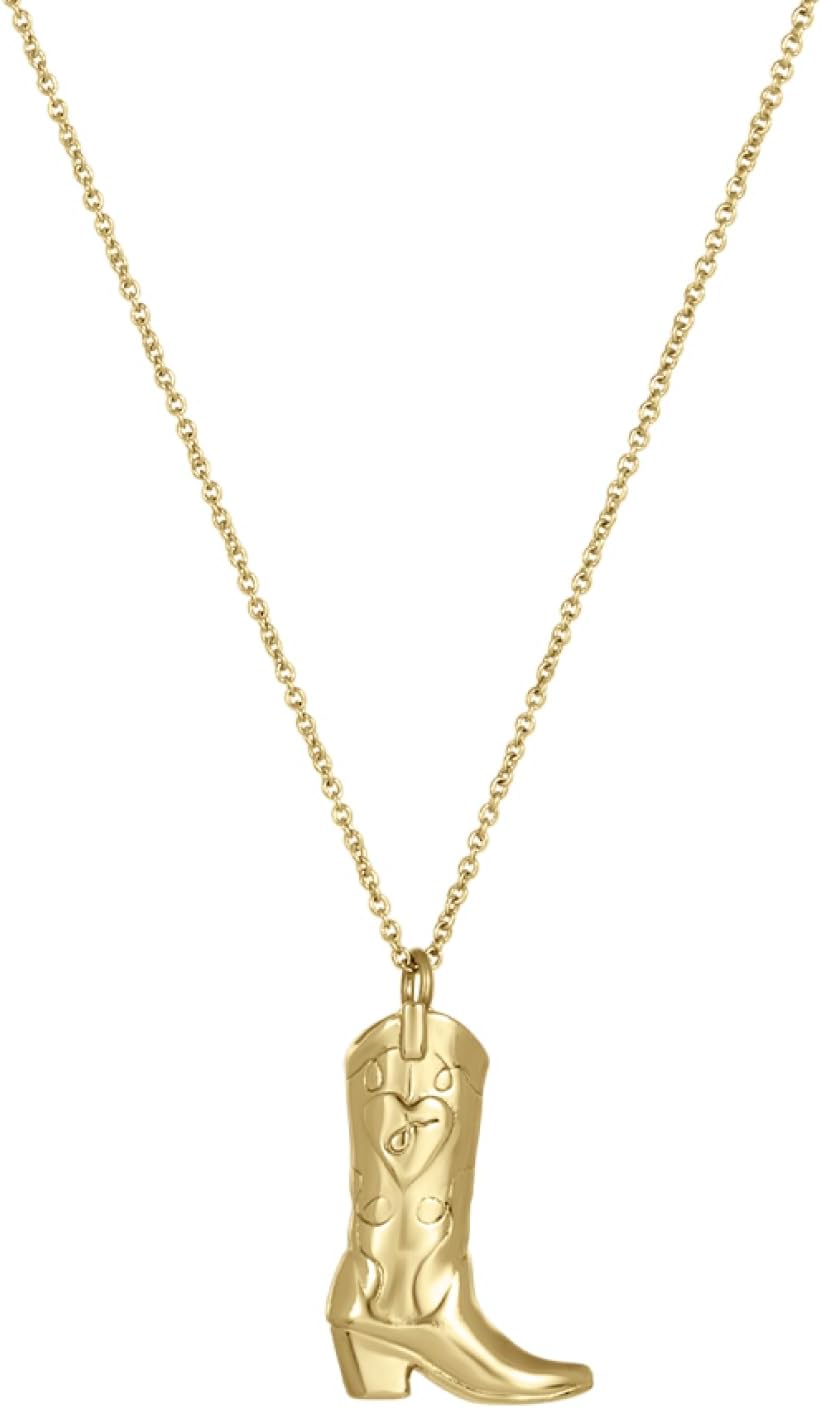 James Michelle Jewelry: Cowgirl Dreams Necklace for Women – 3-Year Color Guarantee – Waterproof, Non-Tarnish, Hypoallergenic, Gold PVD Coated – Great for Beach, Weddings, Gifts