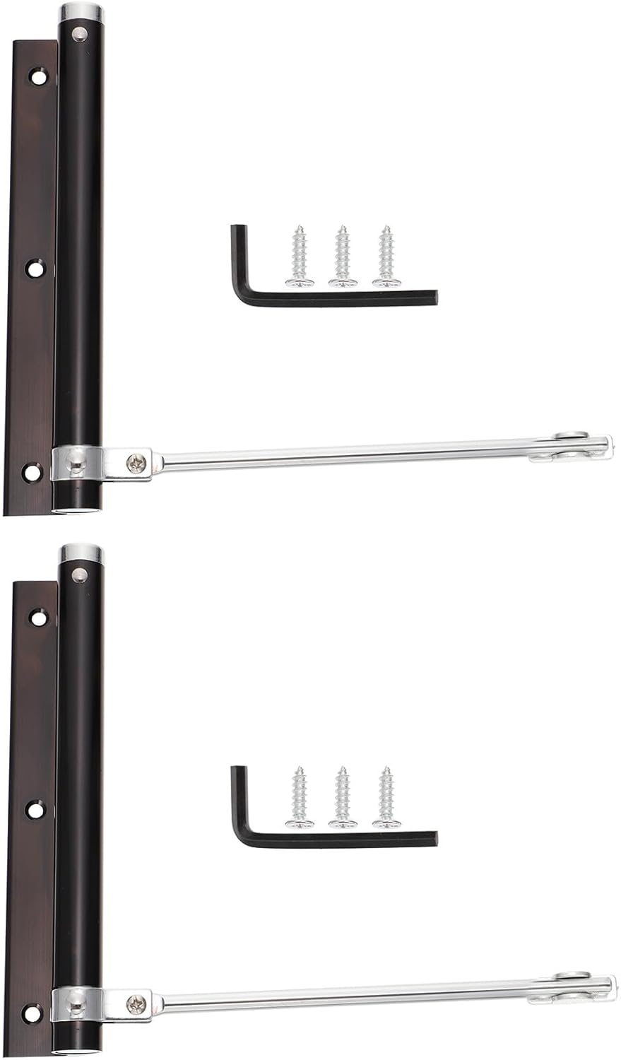 2pcs Heavy Duty Automatic Door Closer with Hydraulic Spring Smooth Self-Closing Safety Device for Left Right Opening Doors Home Use