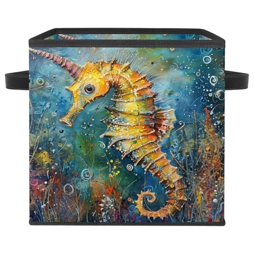 Panier de rangement hippocampe pour étagère et dressing ordonné - 2