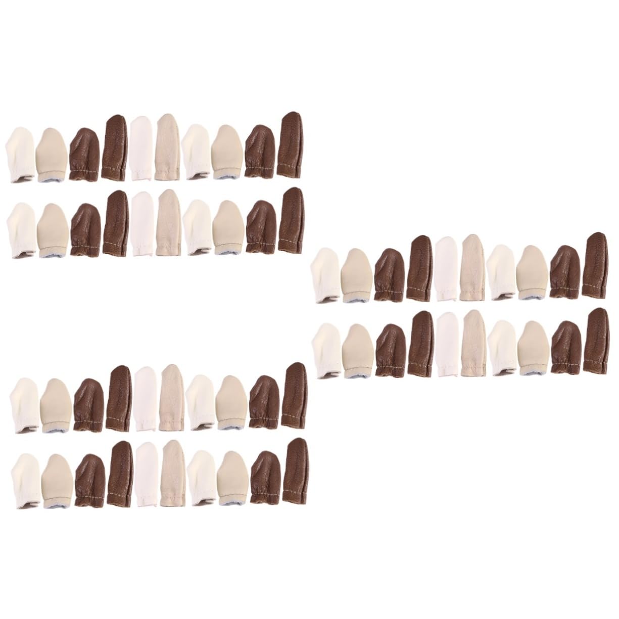 60piezas De Dedos De Cuero Para Costura Dedales De Piel Para Hacer Manualidades Protección Para Dedos Aleatorios