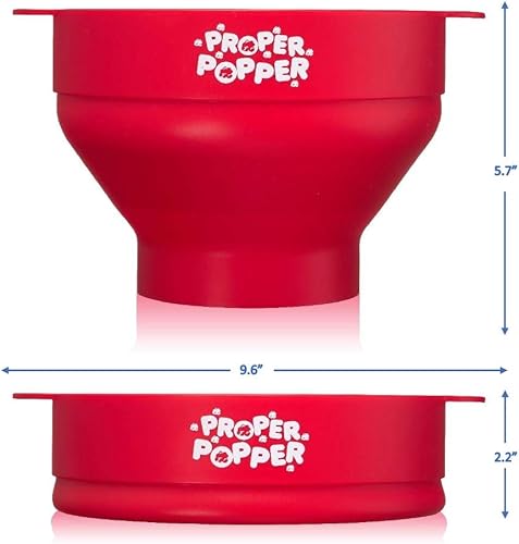 Miniatura 6 de The Original Proper Popper - Palomitas de maíz para microondas, máquina de palomitas de maíz, tazón plegable sin BPA y apto para lavavajillas, color