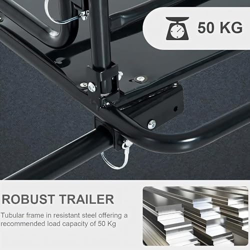 image for Timoau Bike Cargo Trailer, Bicycle Trailer, Heavy-Duty Bike Wagon Cart