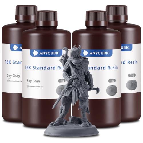 ANYCUBIC 16K High Precision Standard Resin, Sky Grey,4kg
