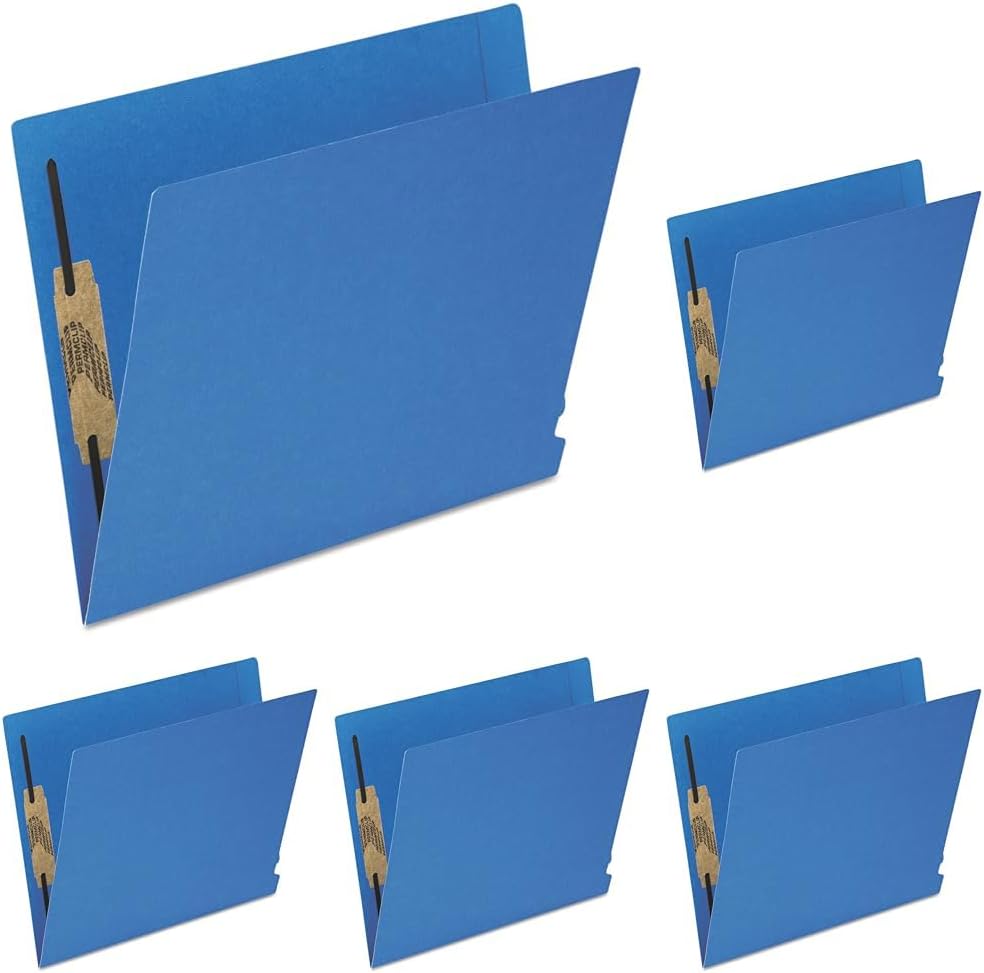 Pendaflex H10U13BL Reinforced End Tab Expansion Folder, Two Fasteners, Letter, Blue (Box of 50)