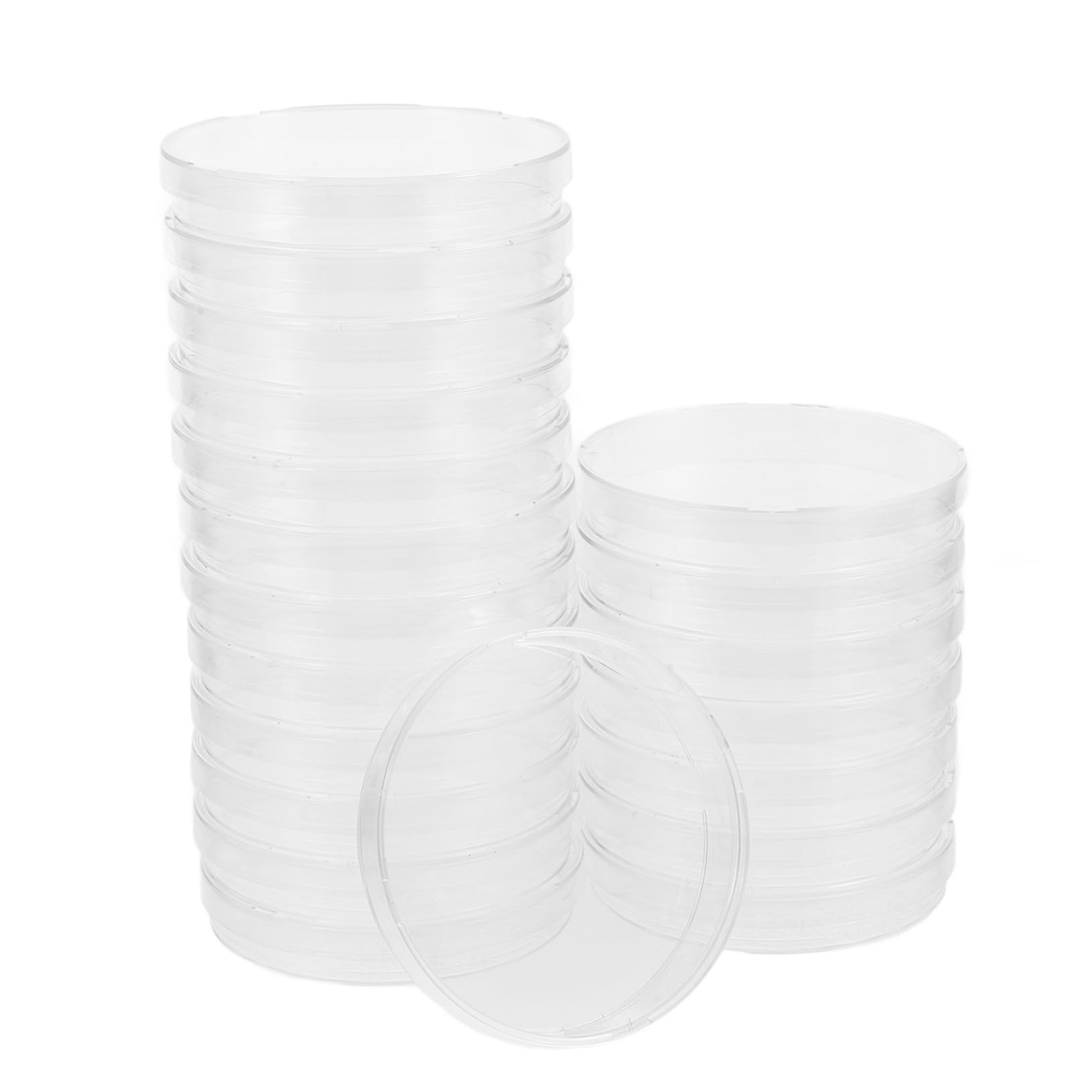 KICHOUSE Cell Culture Dishes 20pcs Petri Plates Agar Plates Lids for Laboratory Research