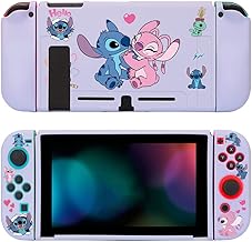 Cute Protective Case for Nintendo Switch, Kawaii Soft TPU Slim Cover, Cartoon Hard Shell Dockable Case for NS Console and Joy-Con Controllers - Shock-Absorption Anti-Scratch