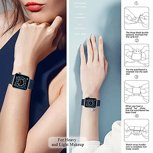 Danwon Pulseira de couro, compatível com pulseiras de relógio Apple de 42 mm, 44 mm, muitas cores de