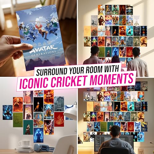 Image of The Last Airbender Posters Set of 54 - 4x6 Inch Cartoon Wall Art Prints | Elemental Characters & Iconic Moments | Aesthetic Room Decor & Wall Collage Kit