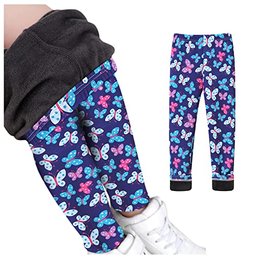 Toddler Girl Winter Thick Warm Pant Printing Fleece Lined Legging Ankle Length Tights Cute Slim Thermal Stretchy Pants2