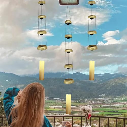 Carillon éolien en métal cuivre antirouille résistant aux intempéries extérieures - 3