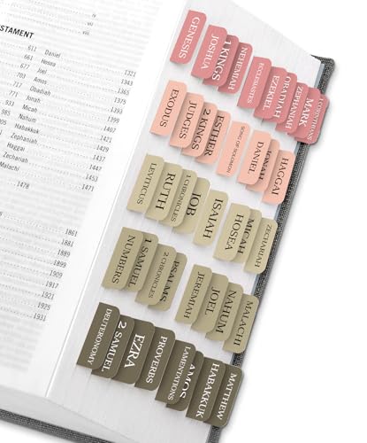 Image of Taja Bible Tabs, 75 Large Print Index Tabs for Women & Men