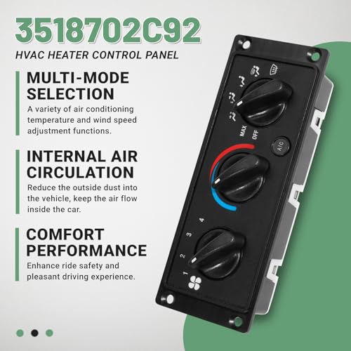 VORGENS AC Heater Climate Control Panel Compatible with 2000-2021 International 9100 9200 9400 | CAT CT660#Replace 3518702C93 3518702C92 703460AT 5011931R91 HVAC Temperature Control Switch - Thumbnail 6