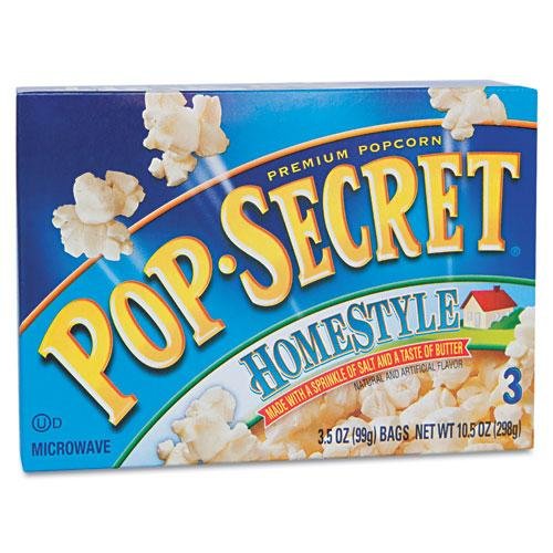 Pop Secret Homestyle Natural Butter Popcorn, 9.6 Ounce -- 6 per case.