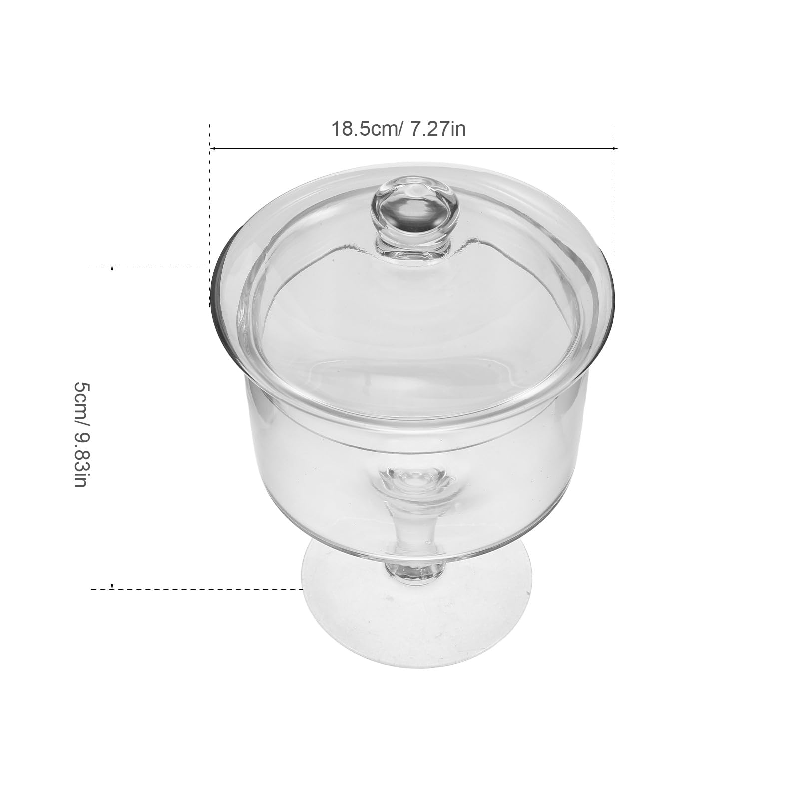 Présentoir à Gâteau en Verre avec Cloche Transparente