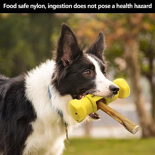 Agelux Suporte de bastão para cães – Suporte de mastigar de metal serrilhado para cães pequenos, méd