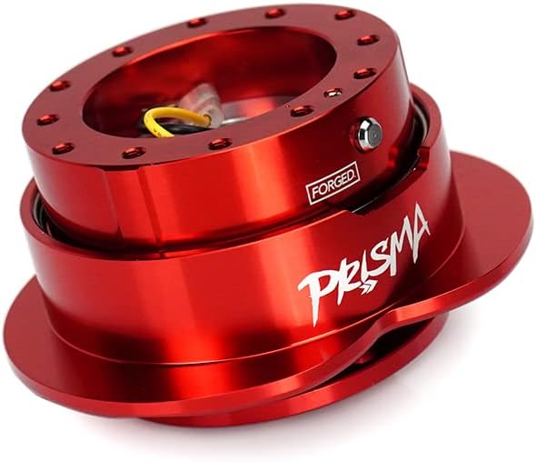 Miniatura 4 de NRG Innovations NRG-SRK-143RD - Kit de liberación rápida para volante, adaptador de cuerpo rojoanillo en forma de corazón rojo, patrón de pernos de