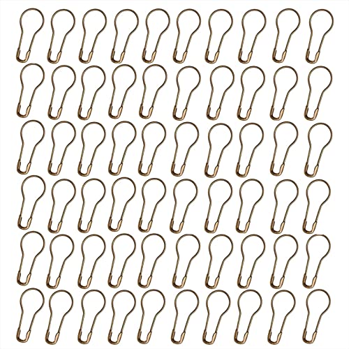Transun Moo 500Pcs Bronze Safety Pins 0.8" Metal Bulb Pins Gourd Pin Clothing Tag Pins Calabash Pin for DIY Craft, Home Accessories