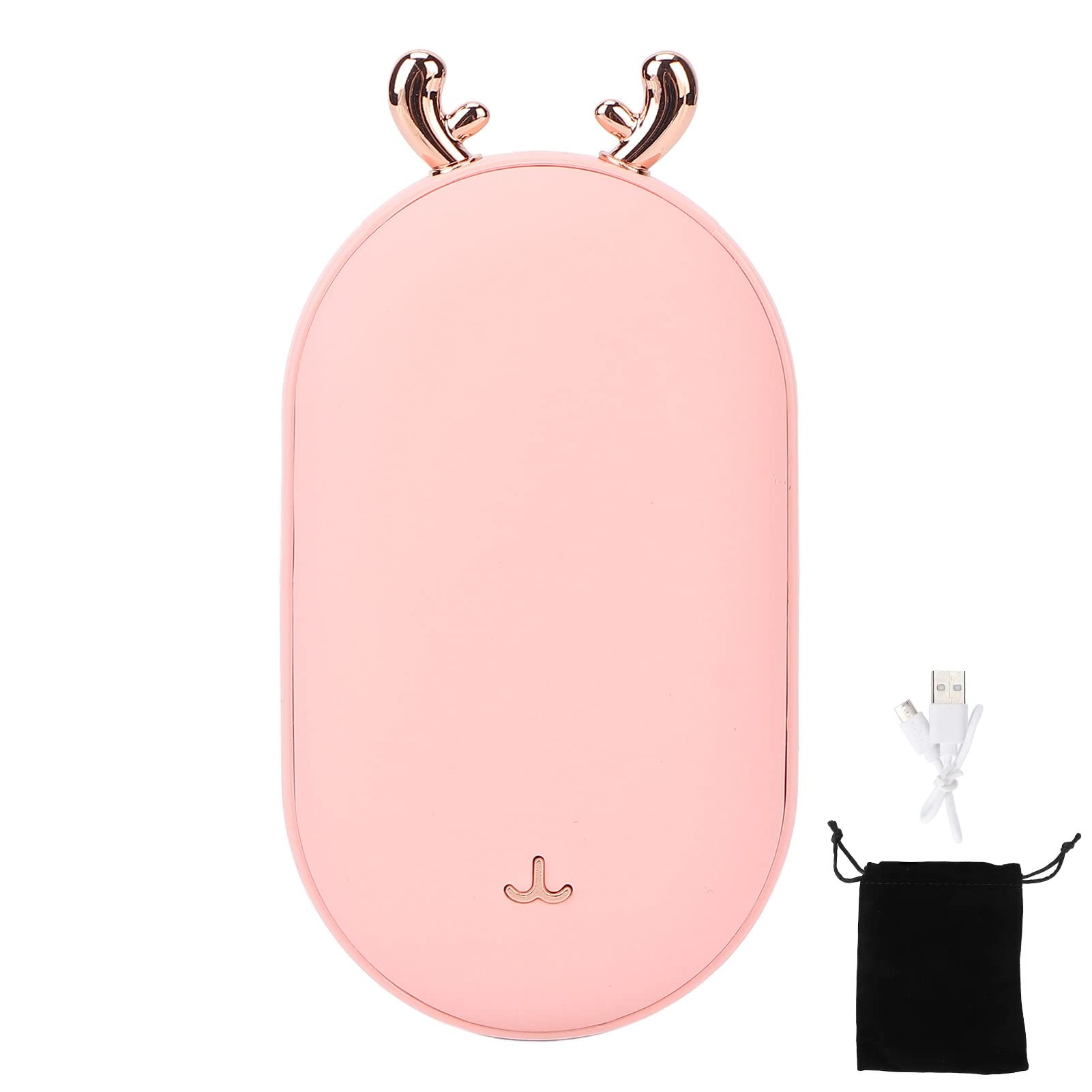 Calentador de manos recargable para hombres y mujeres, calentador de bolsillo portátil, calentamiento rápido, calor de doble cara, para actividades al aire libre, (Aceite en spray rosa)