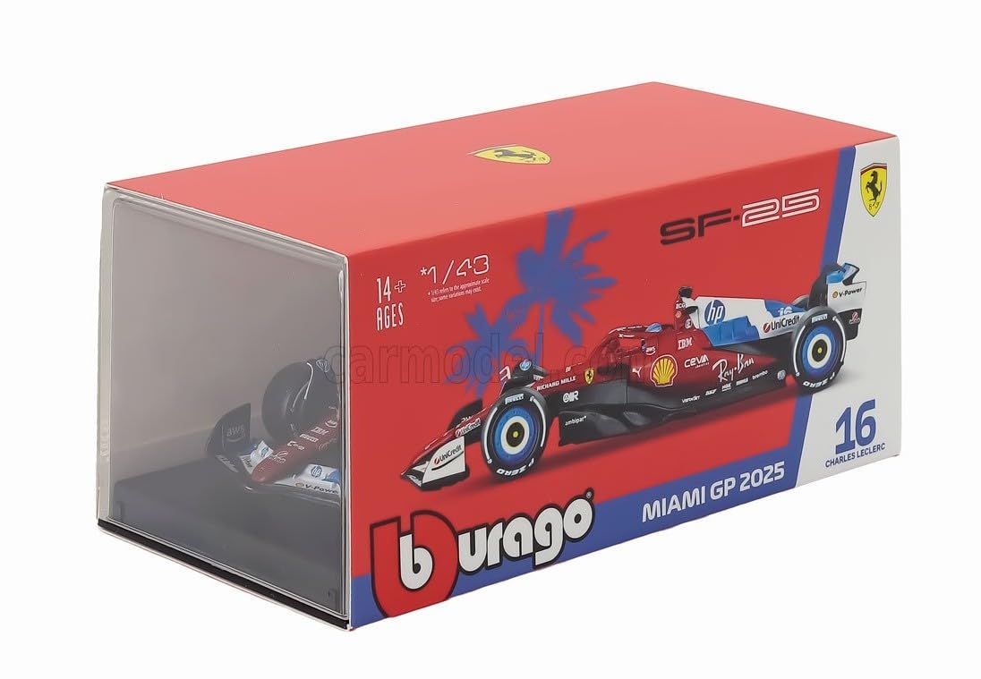 Amazon | ブラーゴ 1/43 フェラーリ F1 SF-25 ＃16 シャルル