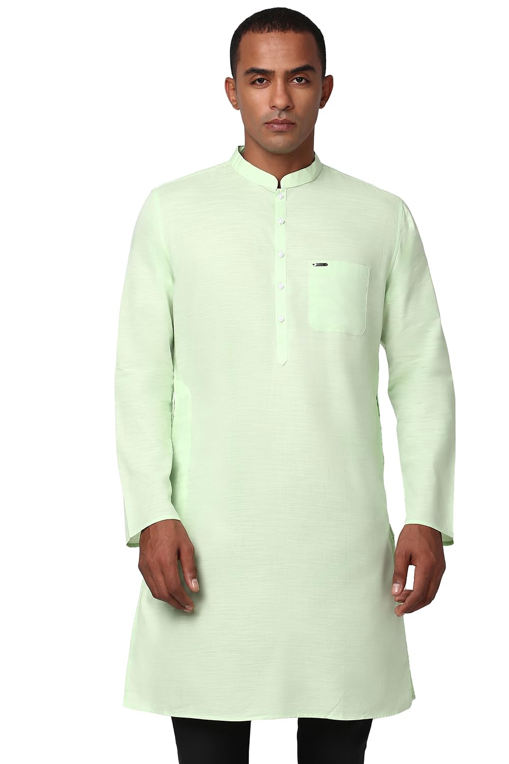 peter england Men's Cotton Regular Fit Casual Everyday Festive Solid Long Kurta-picture-23