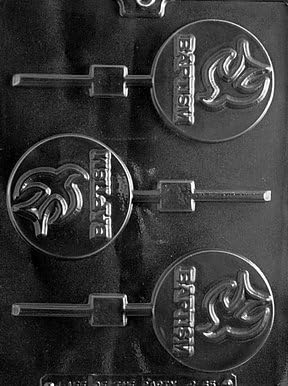 Cybrtrayd Molde de caramelo de chocolate Baptism Lolly con instrucciones exclusivas de Cybrtrayd para moldeo de chocolate con derechos de autor,