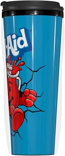 Miniatura 5 de Kool Anime Aid Man - Botella de agua de café reutilizable de doble pared con tapa, jarra de agua deportiva para escuela, gimnasio al aire libre, 12