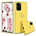 Produktbild KSHOP Hülle für Samsung Galaxy S20 Plus 5G Flüssige Silikon Ultradünn TPU + inbegriffen Panzerglas Handyhülle Kratzer/Staubdichte Elegante Schutzhülle - Gelb